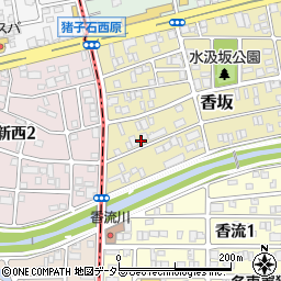 愛知県名古屋市名東区香坂1726-2周辺の地図