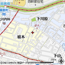 愛知県長久手市櫨木44-1周辺の地図