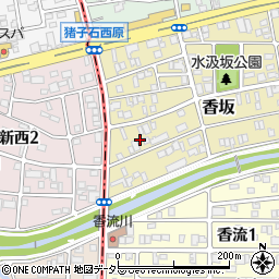 愛知県名古屋市名東区香坂1726-1周辺の地図