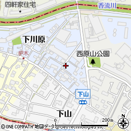 愛知県長久手市下川原16-24周辺の地図
