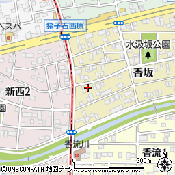 愛知県名古屋市名東区香坂1704-3周辺の地図