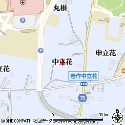 愛知県長久手市岩作中立花周辺の地図