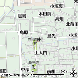 愛知県あま市篠田宮裏周辺の地図