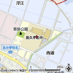 愛知県長久手市東原周辺の地図