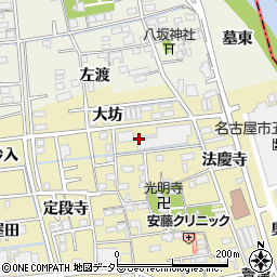 愛知県あま市中萱津大坊周辺の地図