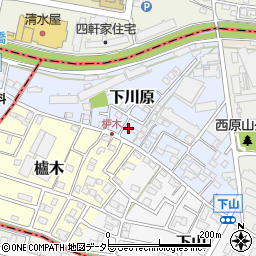 愛知県長久手市下川原1-115周辺の地図