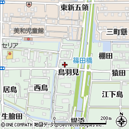 愛知県あま市篠田鳥羽見38-1周辺の地図