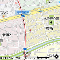 愛知県名古屋市名東区香坂527周辺の地図