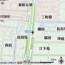 愛知県あま市篠田堤添2周辺の地図