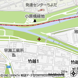 ふれあい橋（人道橋）周辺の地図