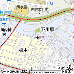 愛知県長久手市下川原1-39周辺の地図