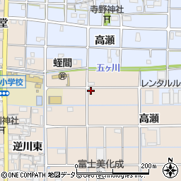 愛知県津島市蛭間町高瀬周辺の地図