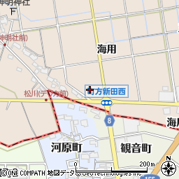 ミニストップ町方新田店周辺の地図