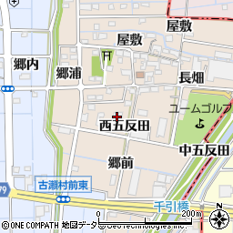 愛知県愛西市千引町（郷前）周辺の地図