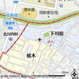愛知県長久手市下川原2-17周辺の地図
