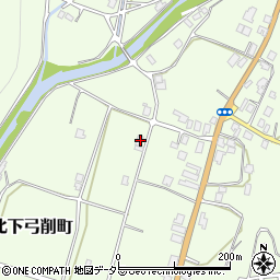 京都府京都市右京区京北下弓削町町下周辺の地図