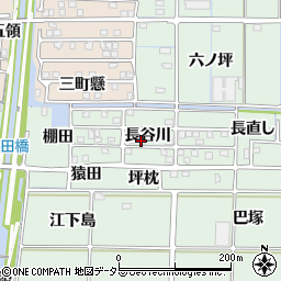愛知県あま市篠田長谷川周辺の地図