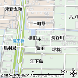 愛知県あま市篠田棚田周辺の地図