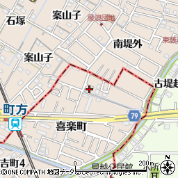 愛知県津島市喜楽町45周辺の地図