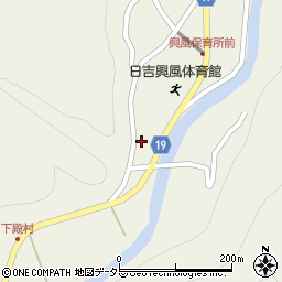 京都府南丹市日吉町田原渕谷口周辺の地図