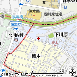 愛知県長久手市下川原2-30周辺の地図