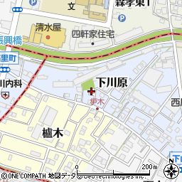 愛知県長久手市下川原1-37周辺の地図