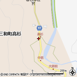京都府福知山市三和町高杉376周辺の地図