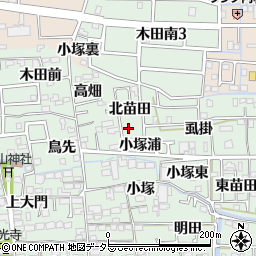 愛知県あま市篠田北苗田6周辺の地図