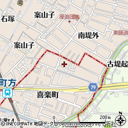 愛知県津島市喜楽町45-4周辺の地図
