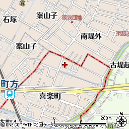 愛知県津島市喜楽町45-3周辺の地図
