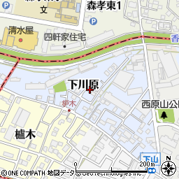 愛知県長久手市下川原1-56周辺の地図