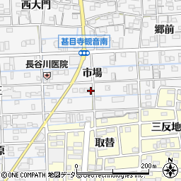 愛知県あま市甚目寺（市場）周辺の地図