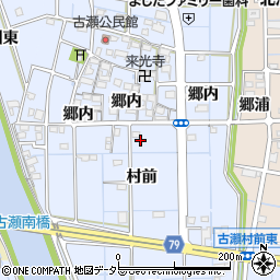 愛知県愛西市古瀬町周辺の地図