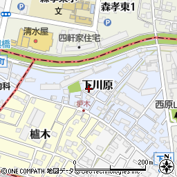 愛知県長久手市下川原1-91周辺の地図