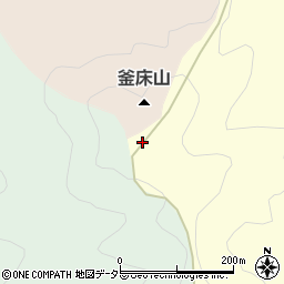 釜床山周辺の地図