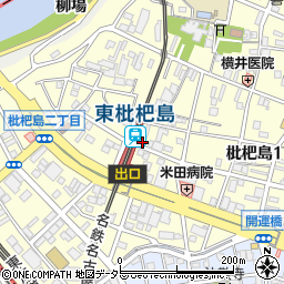 キョウテク東枇杷島駅パーキング周辺の地図