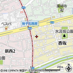 愛知県名古屋市名東区香坂403周辺の地図