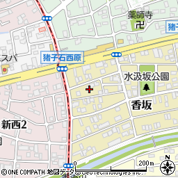 愛知県名古屋市名東区香坂407周辺の地図