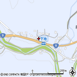 京都府船井郡京丹波町上大久保下地周辺の地図