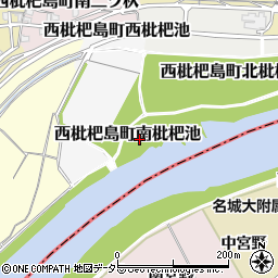 愛知県清須市西枇杷島町南枇杷池周辺の地図