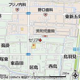 愛知県あま市篠田新割周辺の地図