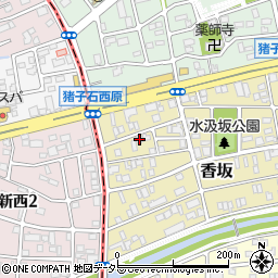 愛知県名古屋市名東区香坂408周辺の地図