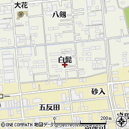 愛知県あま市上萱津白髭周辺の地図
