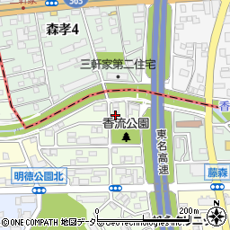 愛知県名古屋市名東区藤森西町204周辺の地図