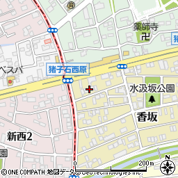 愛知県名古屋市名東区香坂122周辺の地図