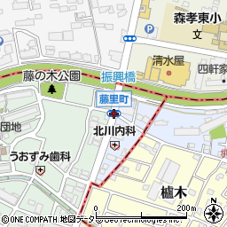 藤里町周辺の地図