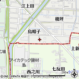 愛知県あま市新居屋烏帽子周辺の地図