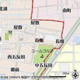 愛知県愛西市千引町（長畑）周辺の地図
