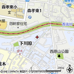 愛知県長久手市下川原1-72周辺の地図