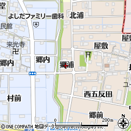 愛知県愛西市千引町（郷浦）周辺の地図